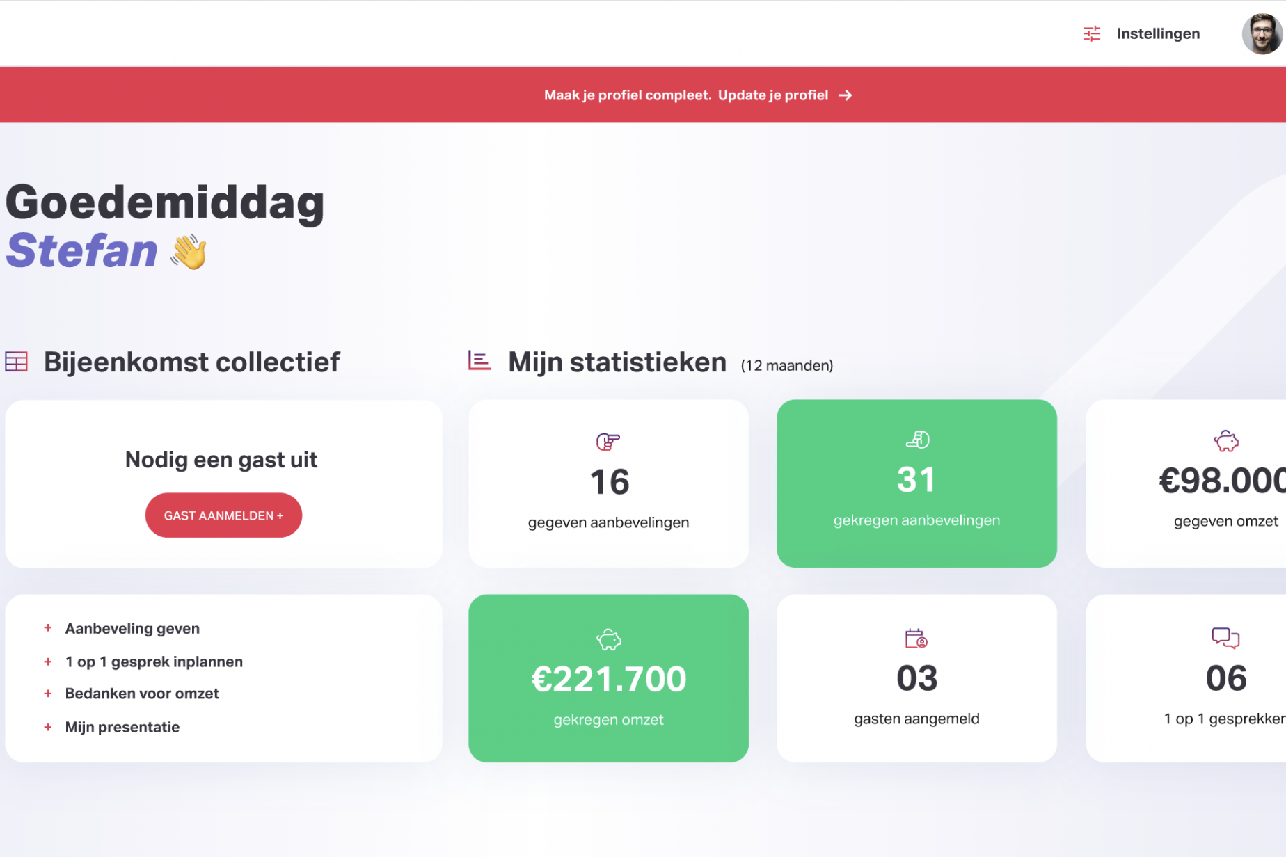 de Homepage